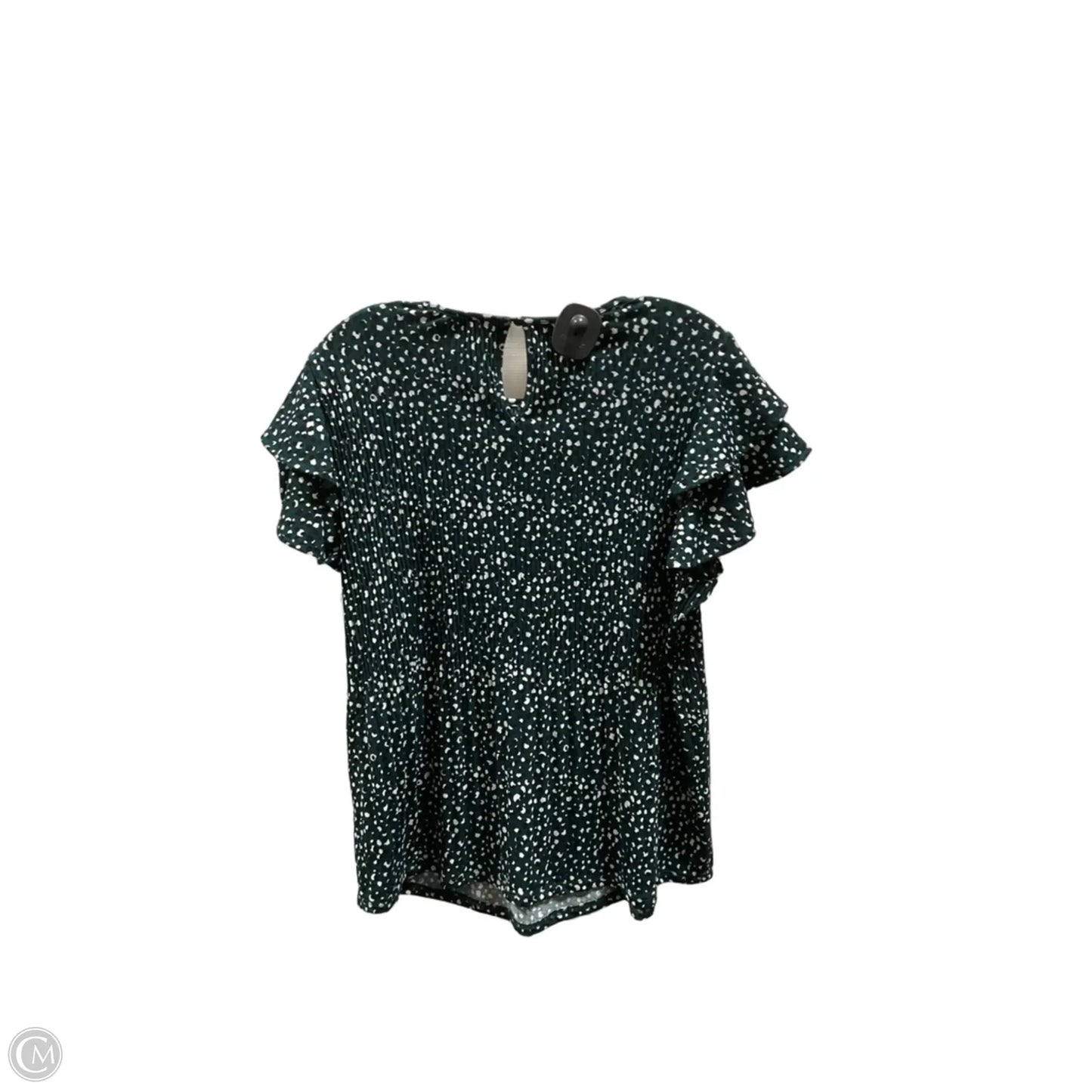 Top Short Sleeve By Adrianna Papell In Green, Size: M