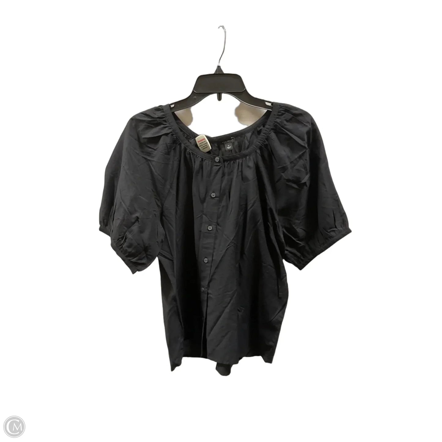 Top Short Sleeve By Ann Taylor In Black, Size: M