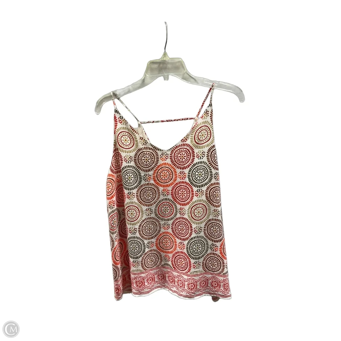 Top Sleeveless By Loft In Red & Tan, Size: M