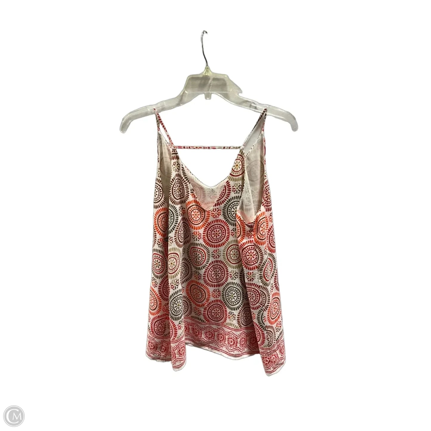 Top Sleeveless By Loft In Red & Tan, Size: M