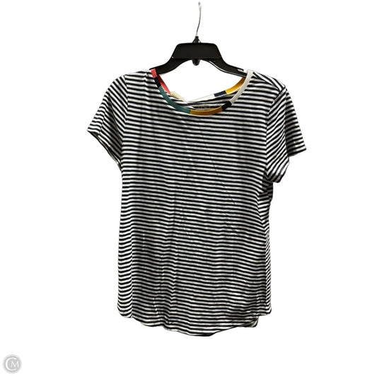 Top Short Sleeve By Loft In Striped Pattern, Size: M
