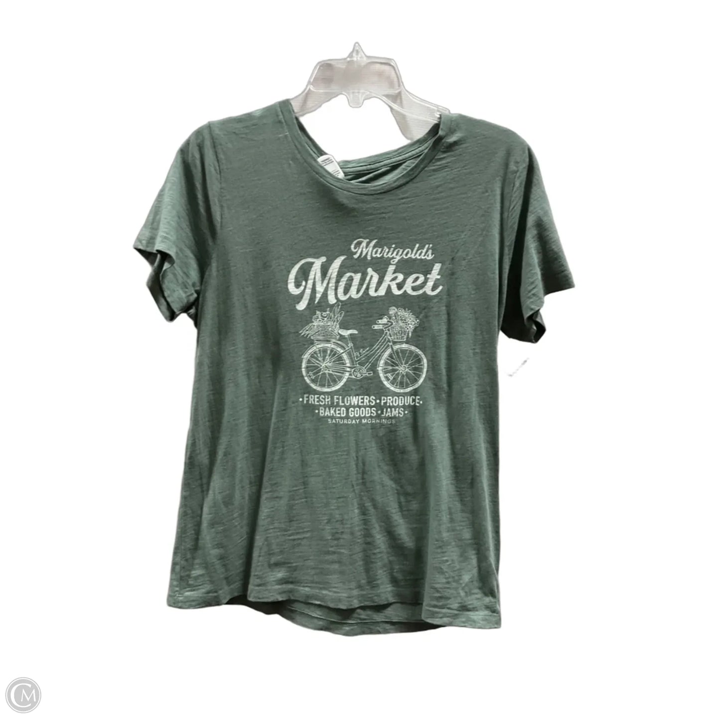 Top Short Sleeve By J. Crew In Green, Size: L