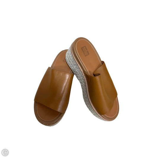 Sandals Heels Block By Fitflop In Tan, Size: 6