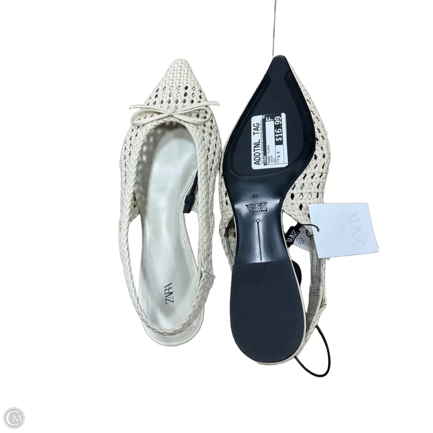 Shoes Flats By Zara In Cream, Size: 8.5