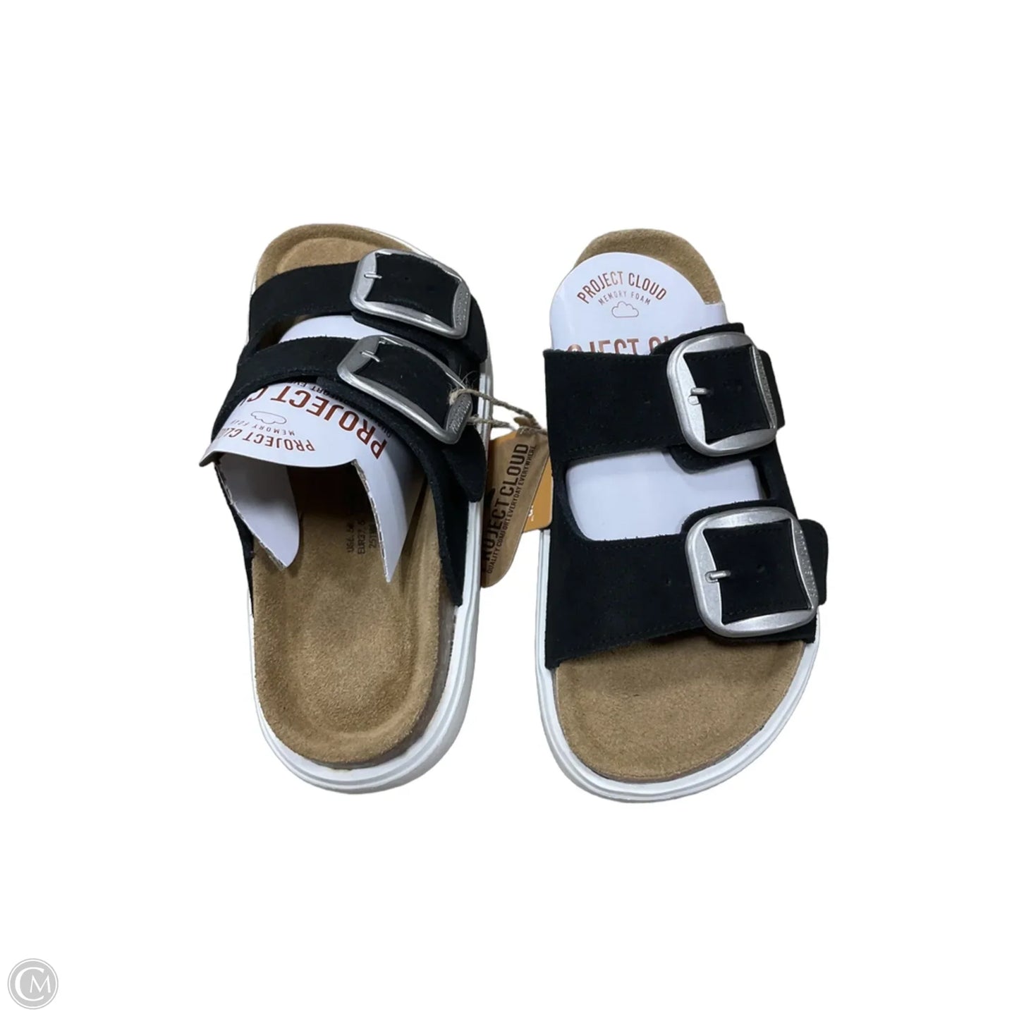Sandals Flats By Cmf In Black, Size: 6.5