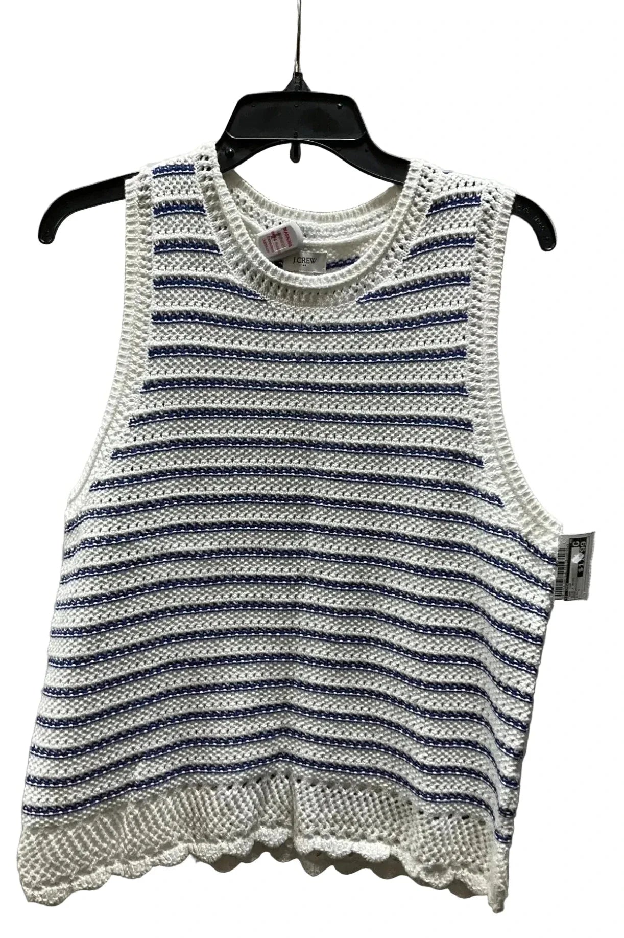 Tank Top By J. Crew In Blue & White, Size: L