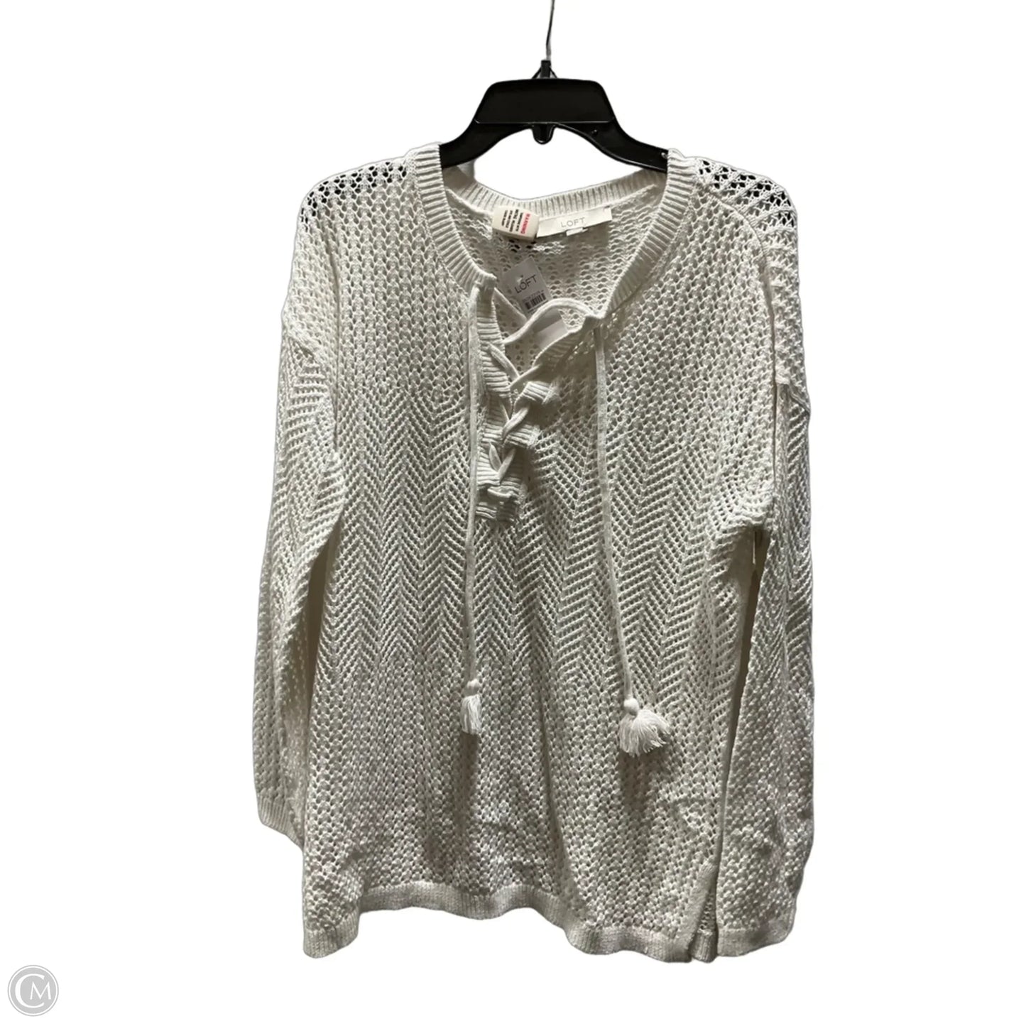 Sweater By Loft In White, Size: M