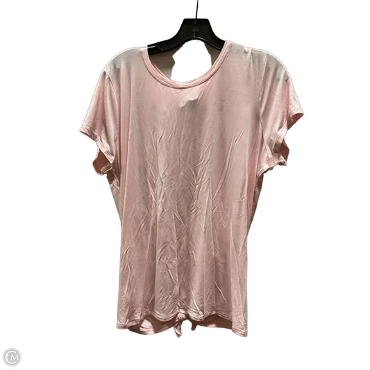 Athletic Top Short Sleeve By Lululemon In Pink, Size: 12