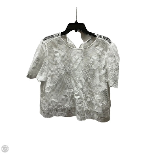 Top Short Sleeve By Chicos In White, Size: Xl