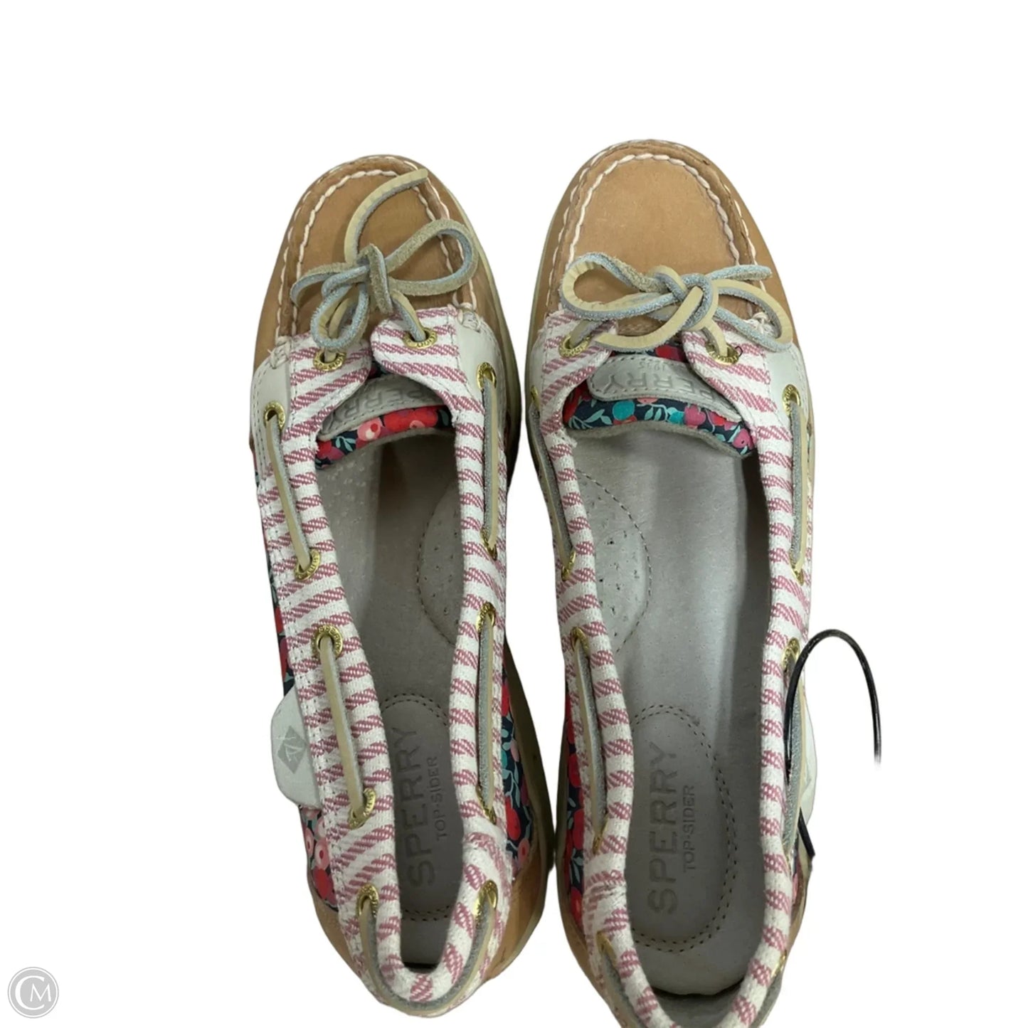 Shoes Flats By Sperry In Red & Tan, Size: 7
