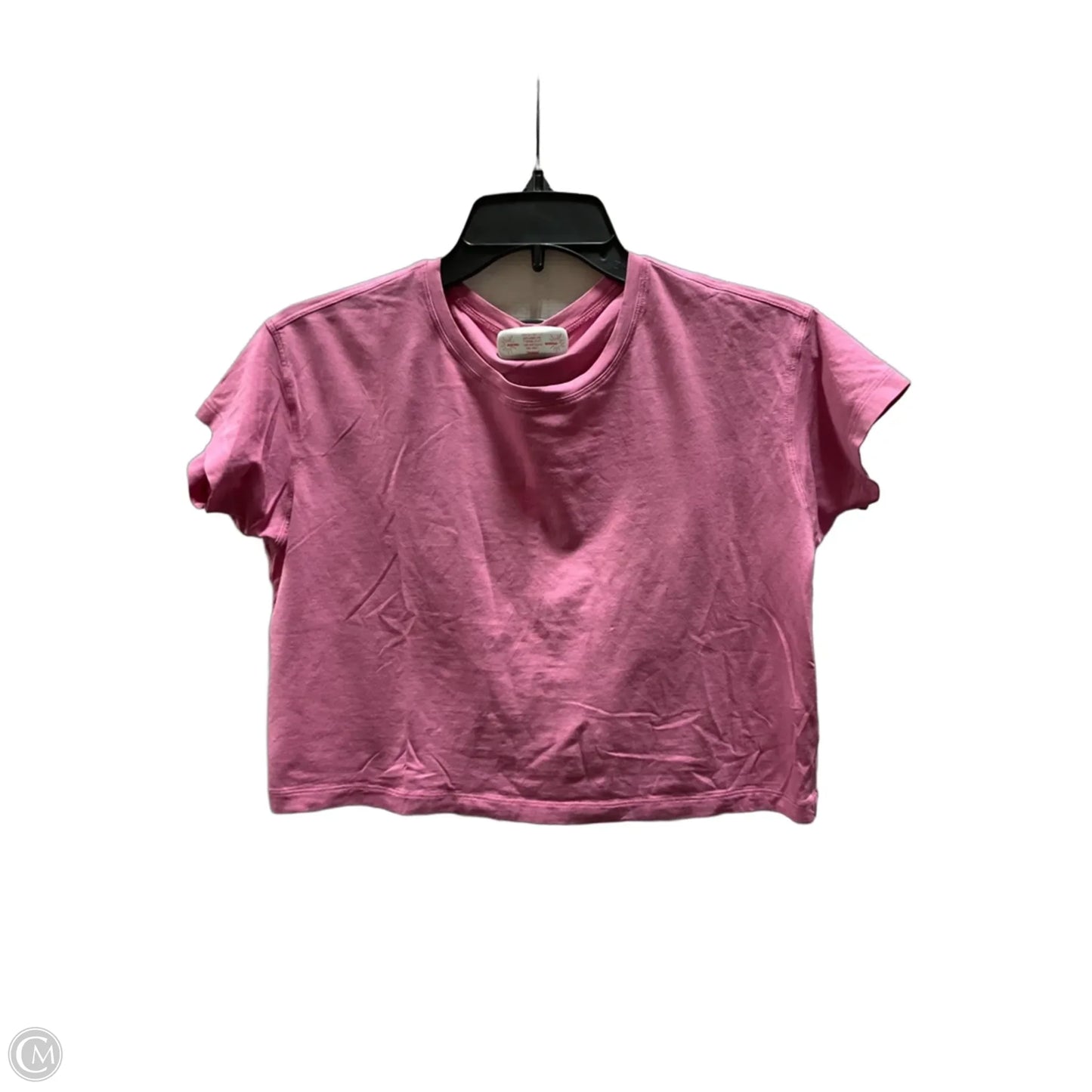 Athletic Top Short Sleeve By Lululemon In Pink, Size: 2