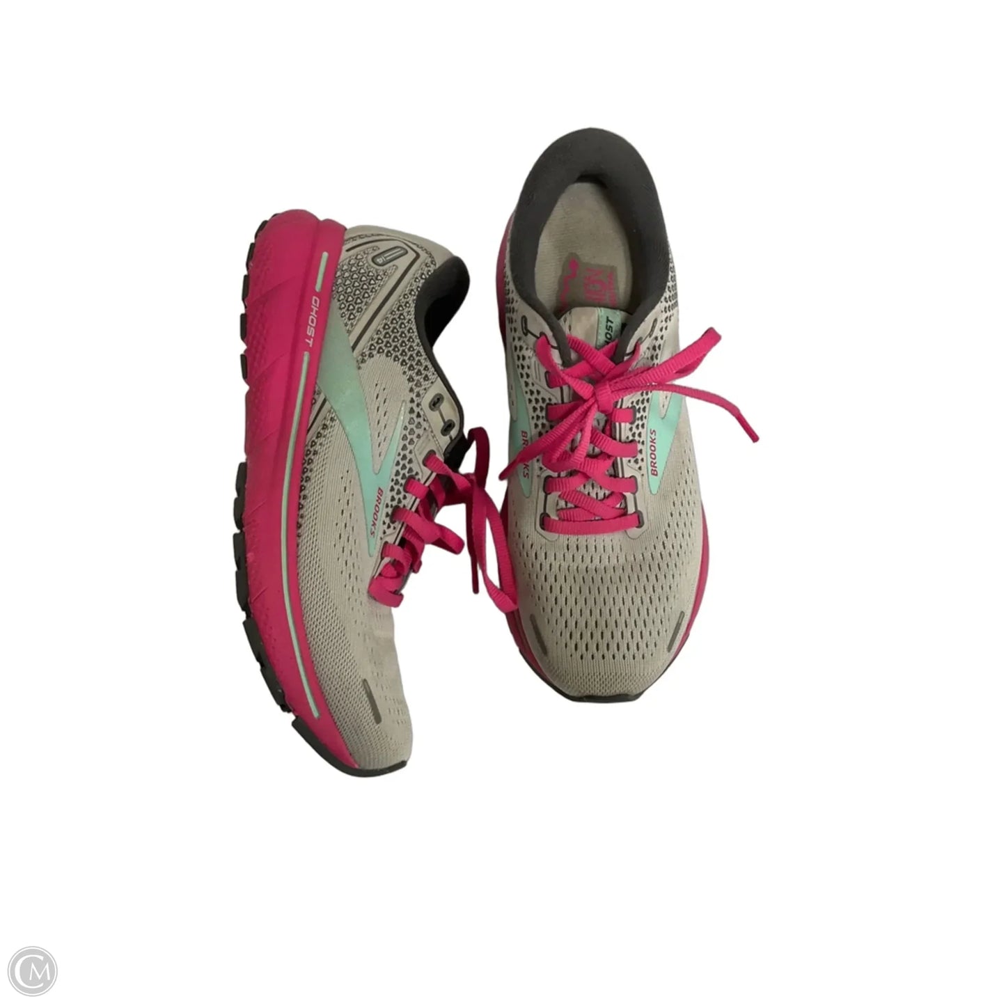 Shoes Athletic By Brooks In Grey & Pink, Size: 8