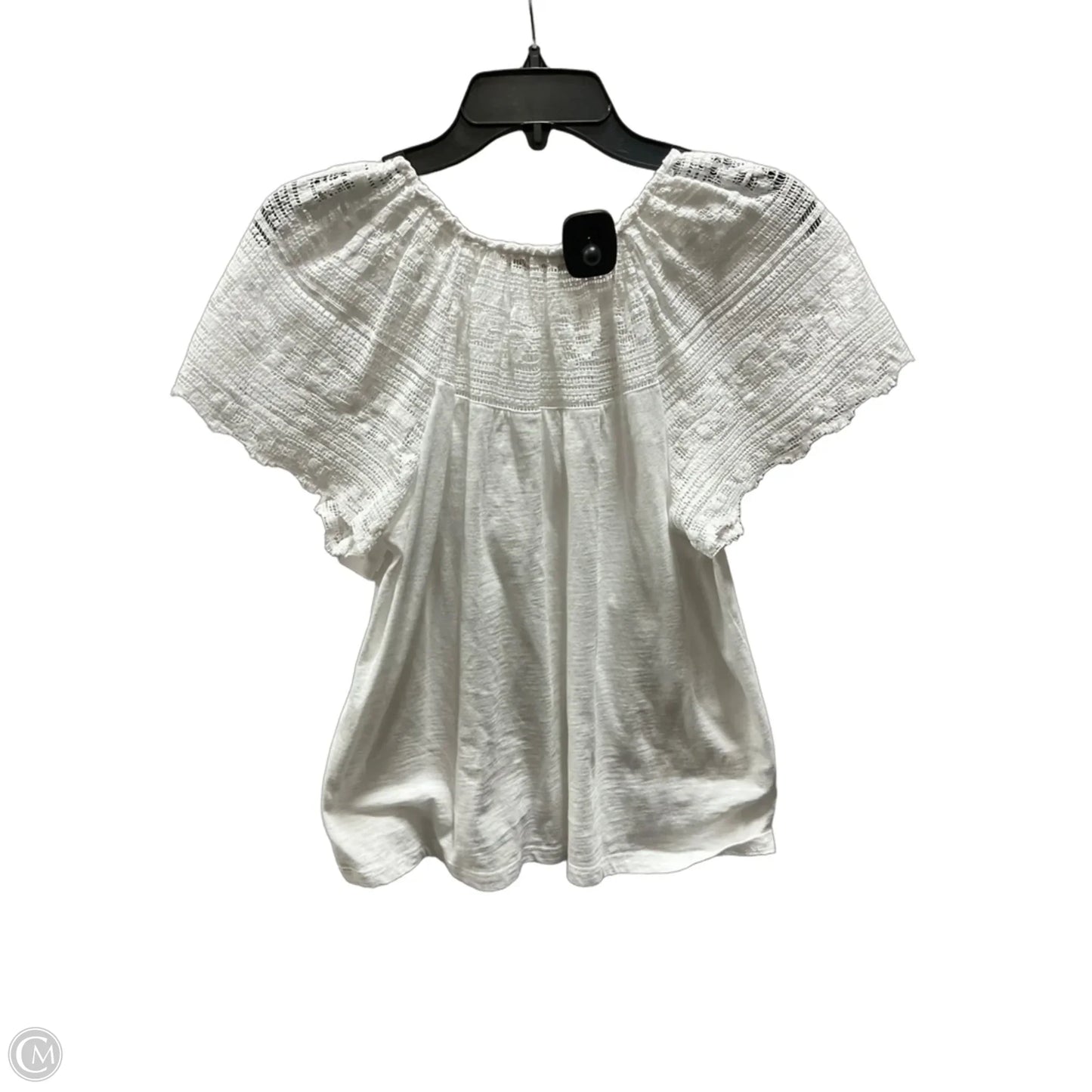Top Short Sleeve By Loft In White, Size: M