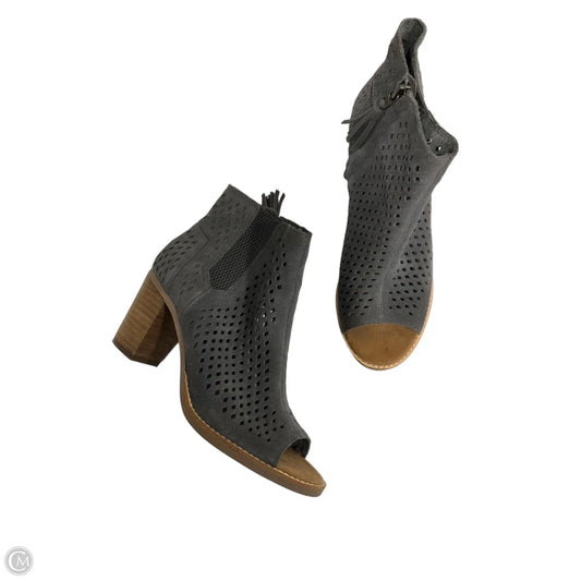 Boots Ankle Heels By Toms In Grey, Size: 7.5