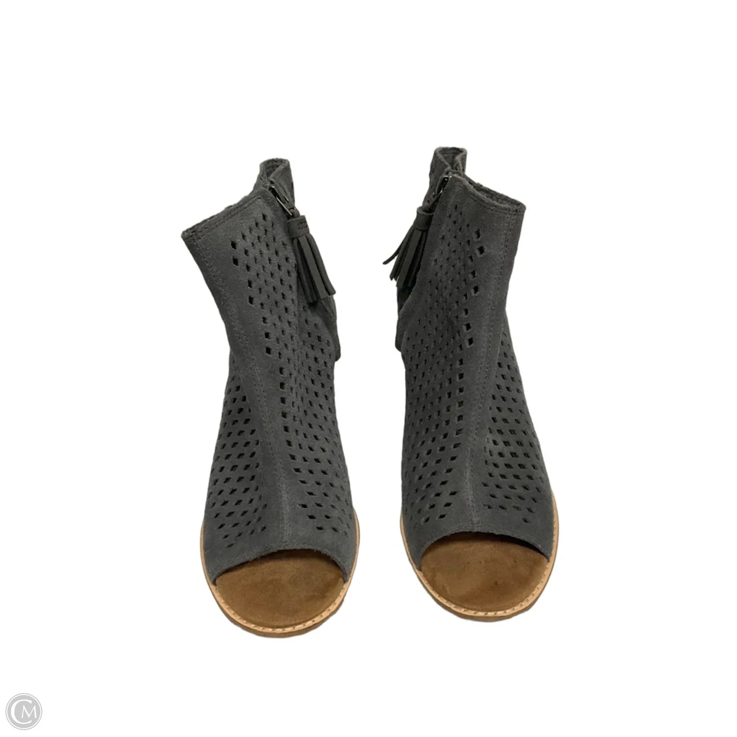 Boots Ankle Heels By Toms In Grey, Size: 7.5