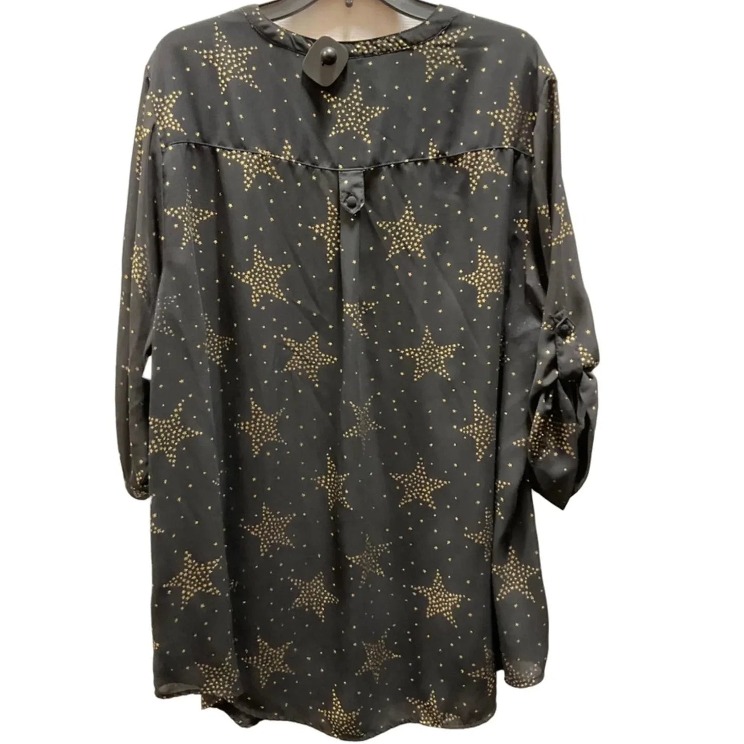 Top 3/4 Sleeve By Torrid In Black & Gold, Size: 3x
