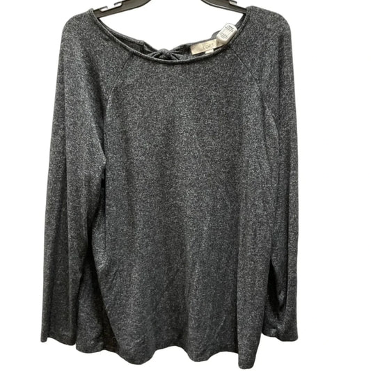 Top Long Sleeve By Loft In Black, Size: L