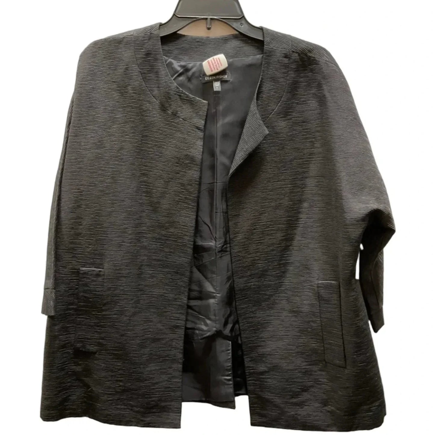 Jacket Other By Eileen Fisher In Black, Size: L