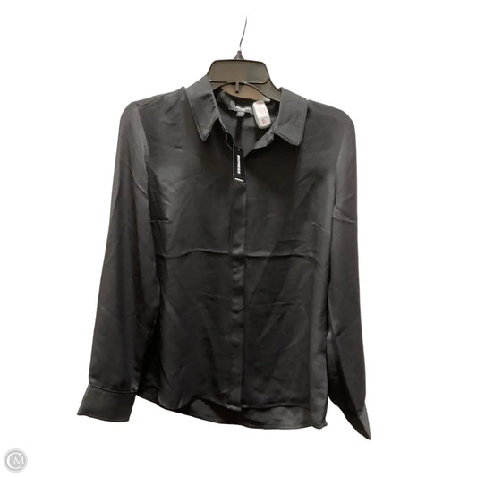 Blouse Long Sleeve By Express In Black, Size: M