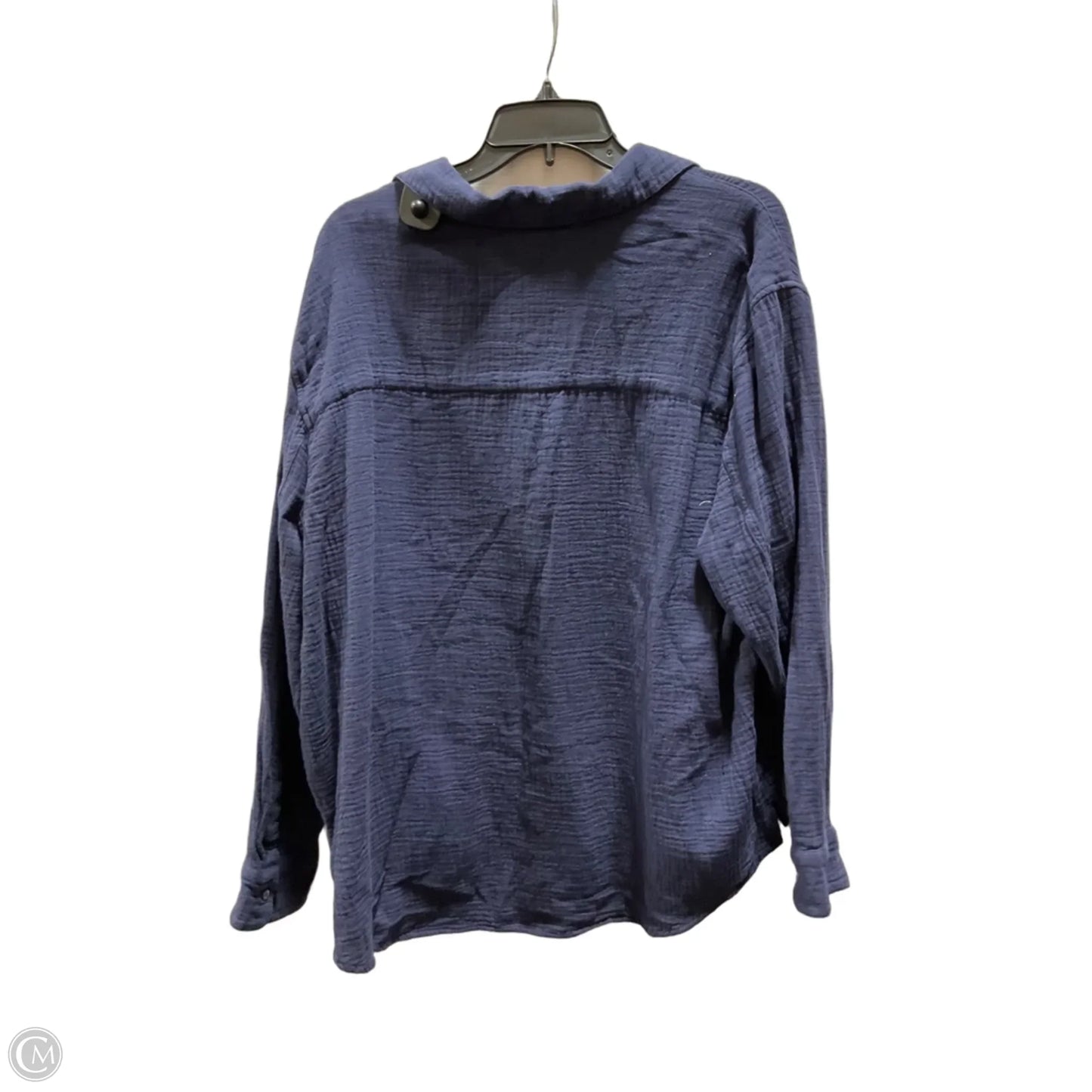 Blouse Long Sleeve By Vineyard Vines In Blue, Size: Xl