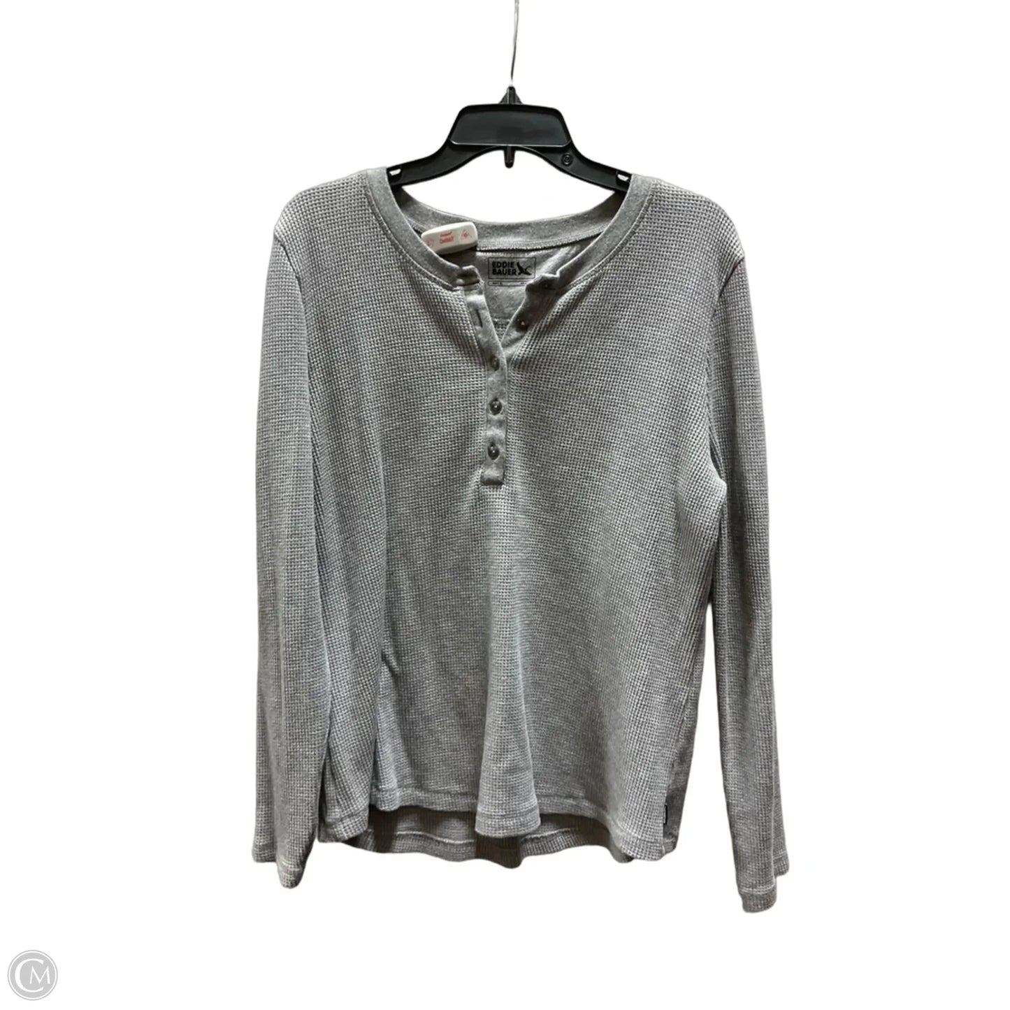 Top Long Sleeve By Eddie Bauer In Grey, Size: Xl