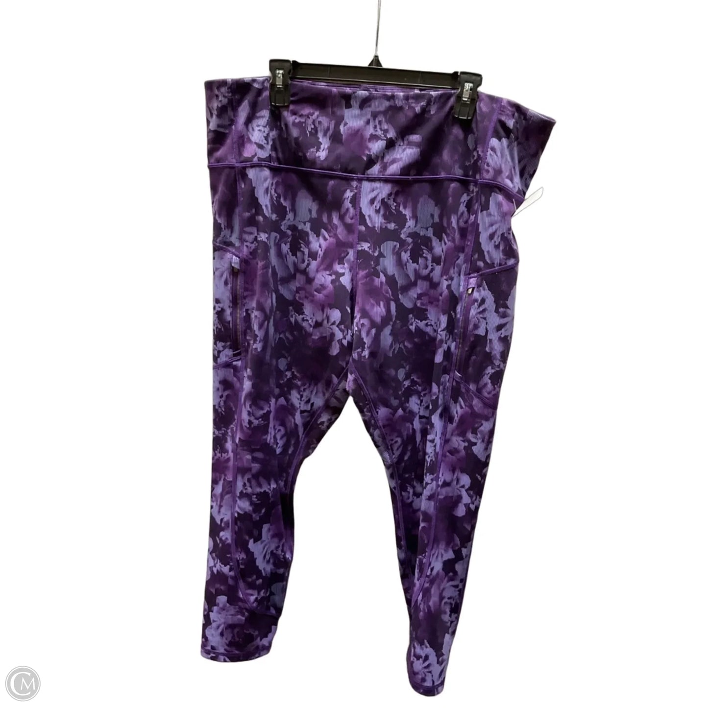 Athletic Leggings By Athleta In Purple, Size: 3x