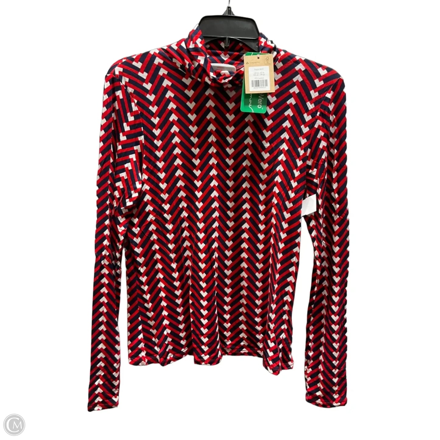 Top Long Sleeve By Boden In Blue & Red, Size: L