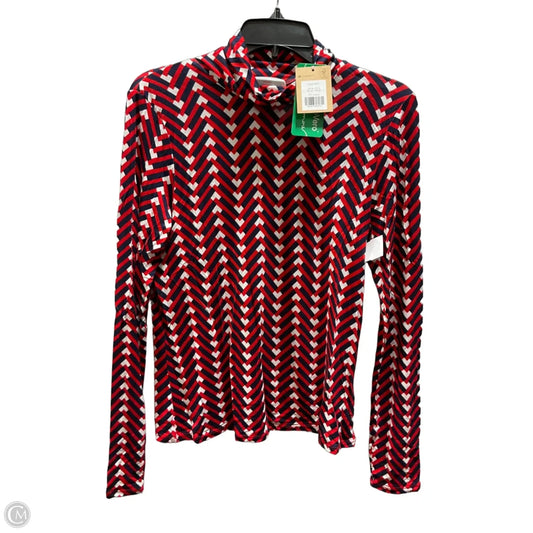 Top Long Sleeve By Boden In Blue & Red, Size: L