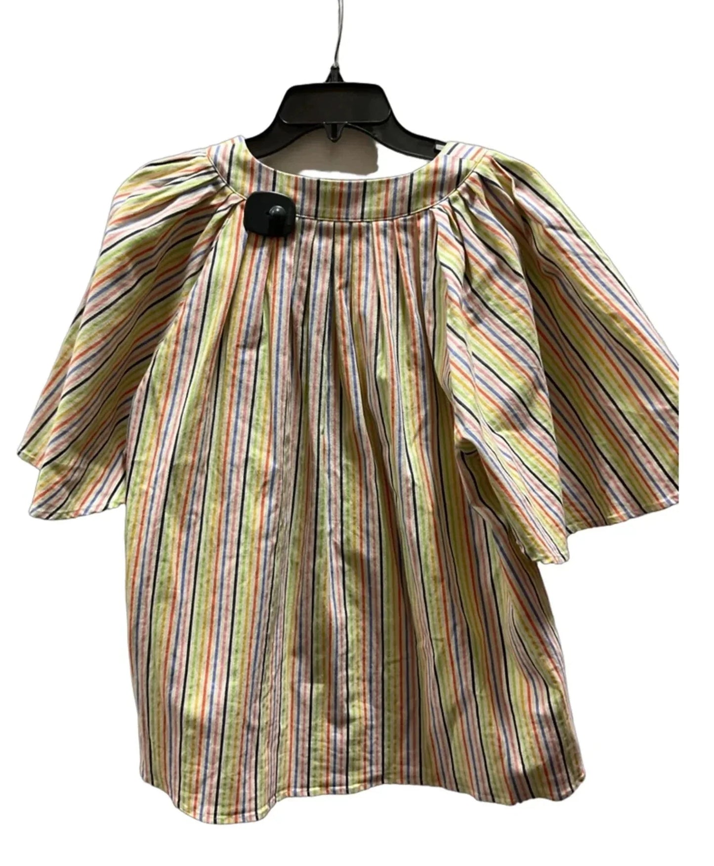 Top Short Sleeve By Pomander Place In Striped Pattern, Size: Xl