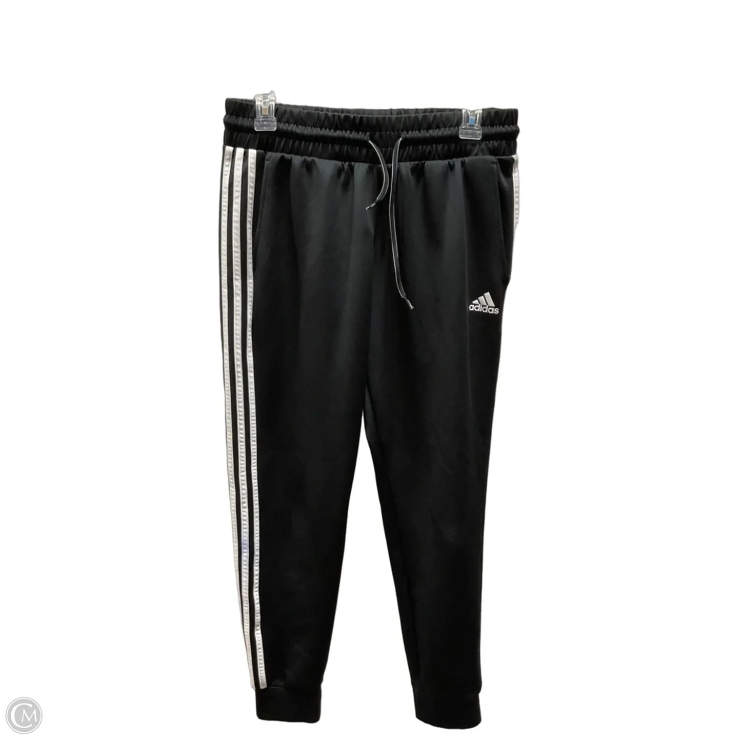 Athletic Pants By Adidas In Black & White, Size: M