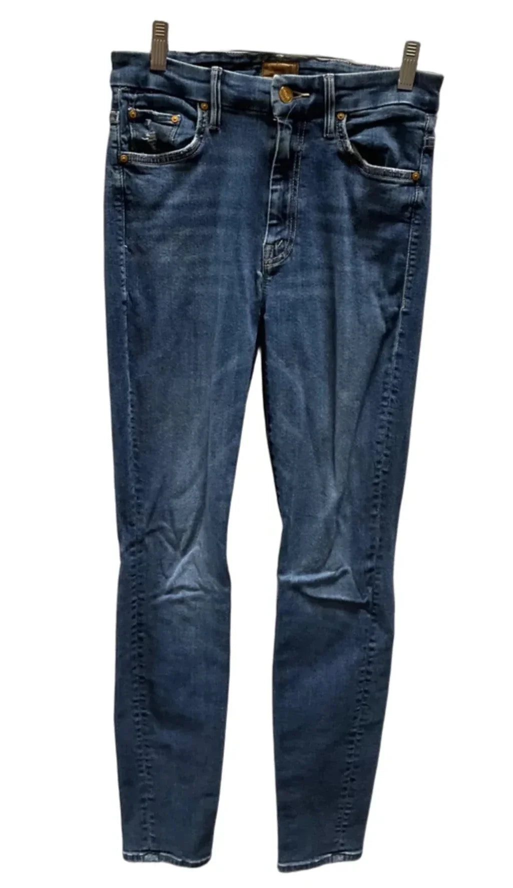 Jeans Straight By Mother In Blue, Size: 4