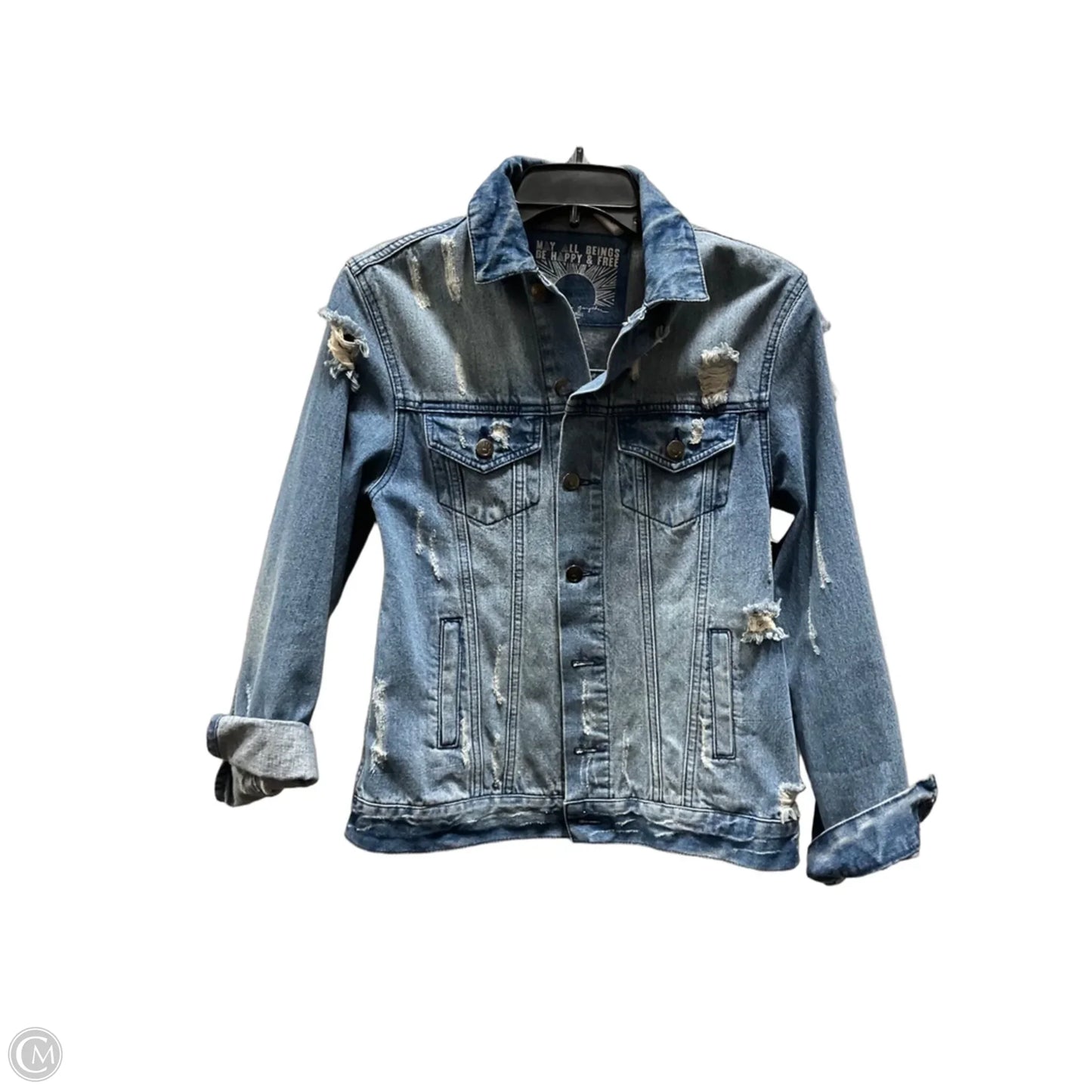 Jacket Denim By Spiritual Gangster In Blue, Size: Xs