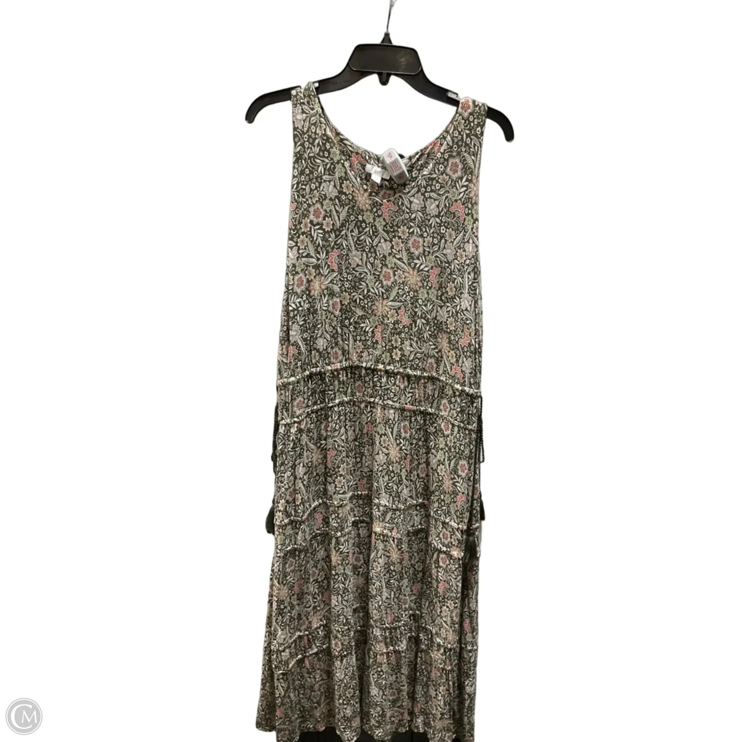 Dress Casual Maxi By J. Jill In Green & Pink, Size: M