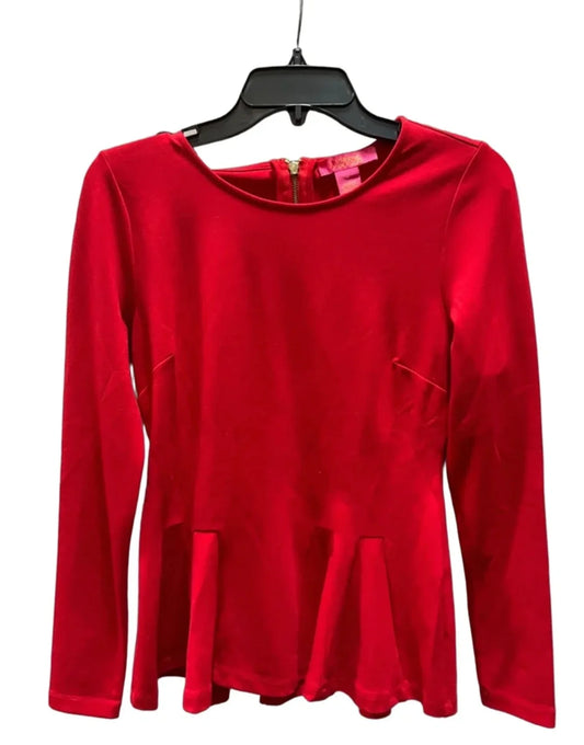 Top Long Sleeve By Catherine Malandrino In Red, Size: S