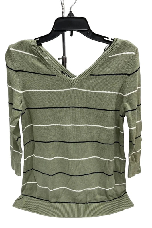Top 3/4 Sleeve By Talbots In Green, Size: Xs