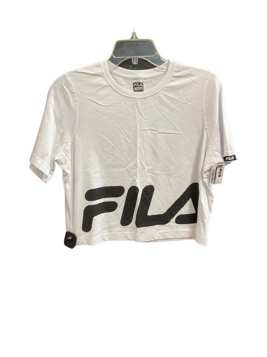 White Athletic Top Short Sleeve Fila, Size S