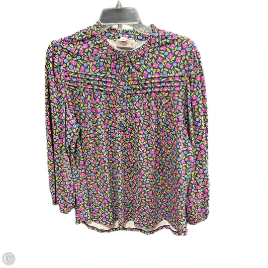 Top 3/4 Sleeve By Croft And Barrow In Blue & Green, Size: L