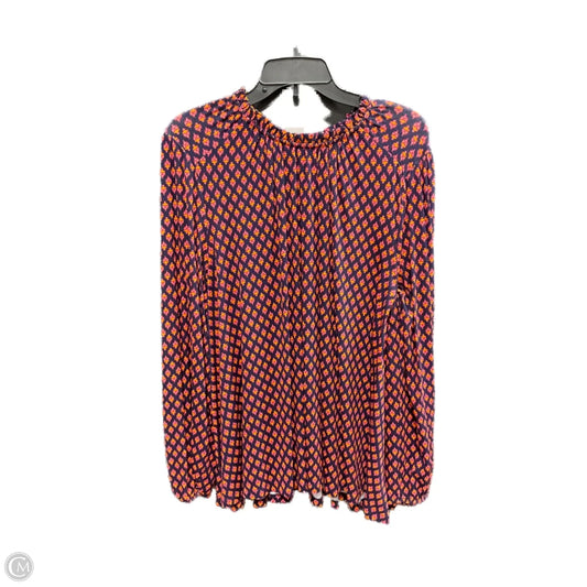 Top Long Sleeve By Lane Bryant In Orange & Pink, Size: 2x