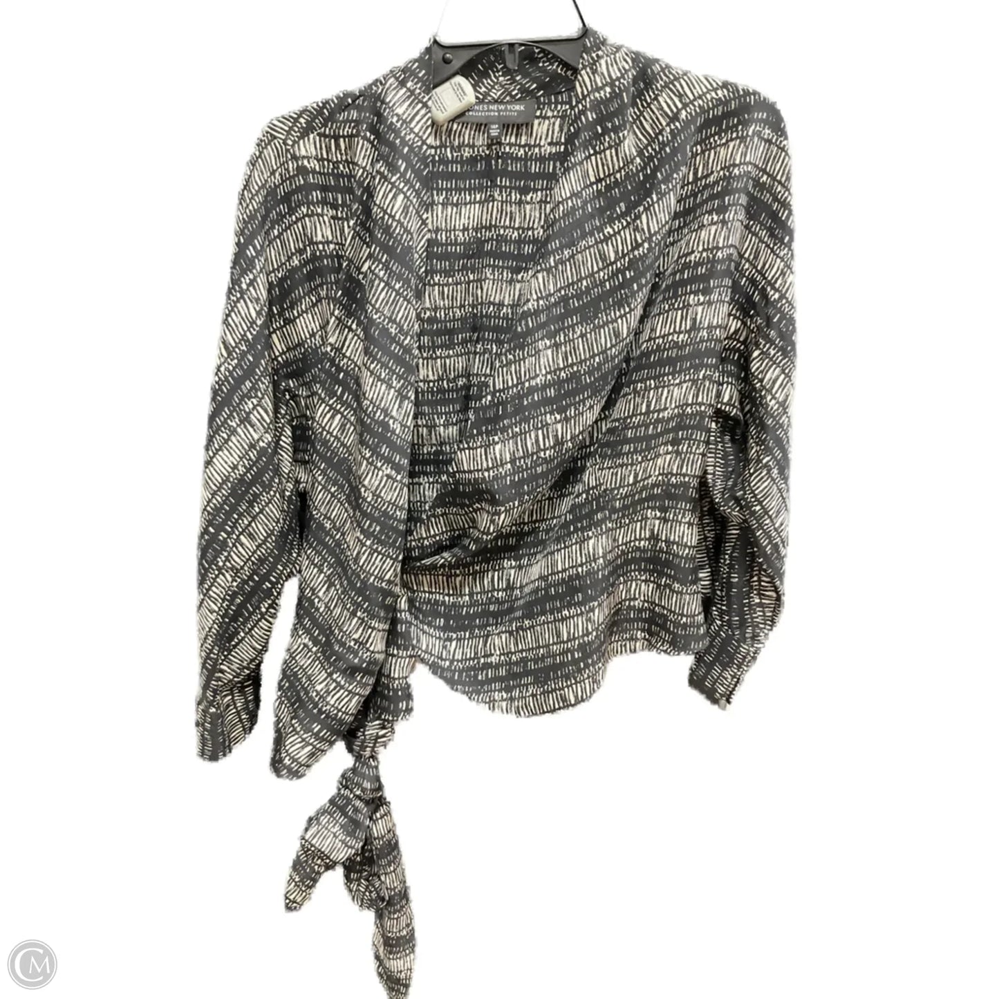 Top Long Sleeve By Jones New York In Black & Brown, Size: Xl