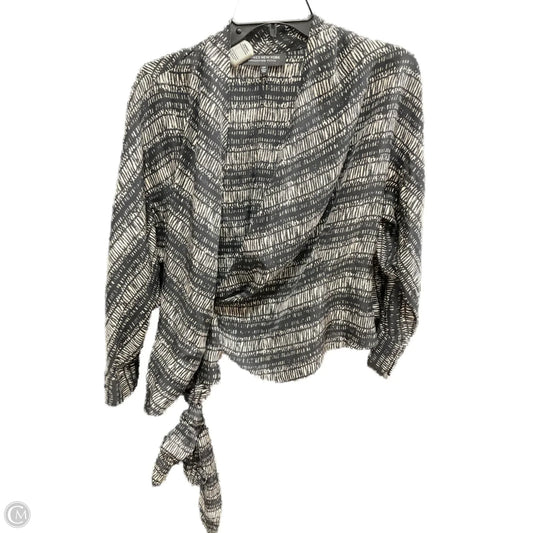 Top Long Sleeve By Jones New York In Black & Brown, Size: Xl