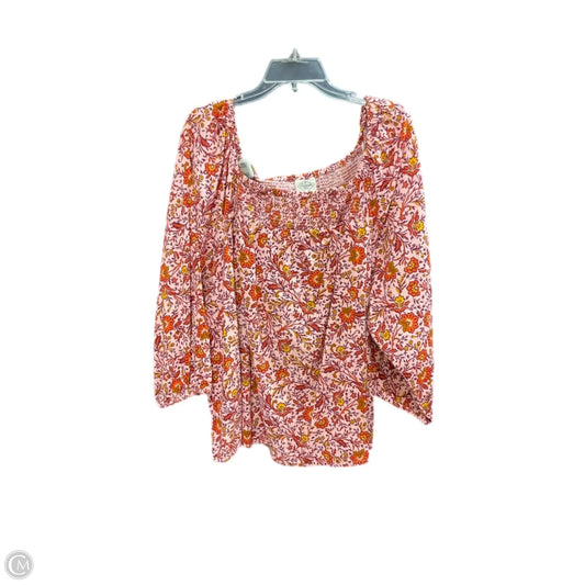 Top Short Sleeve By St Johns Bay In Peach, Size: 2x