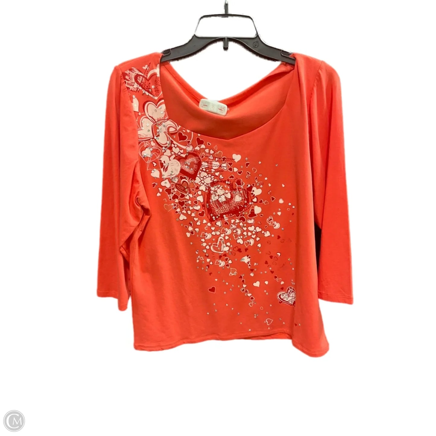 Top Long Sleeve Basic By Coldwater Creek In Orange, Size: M