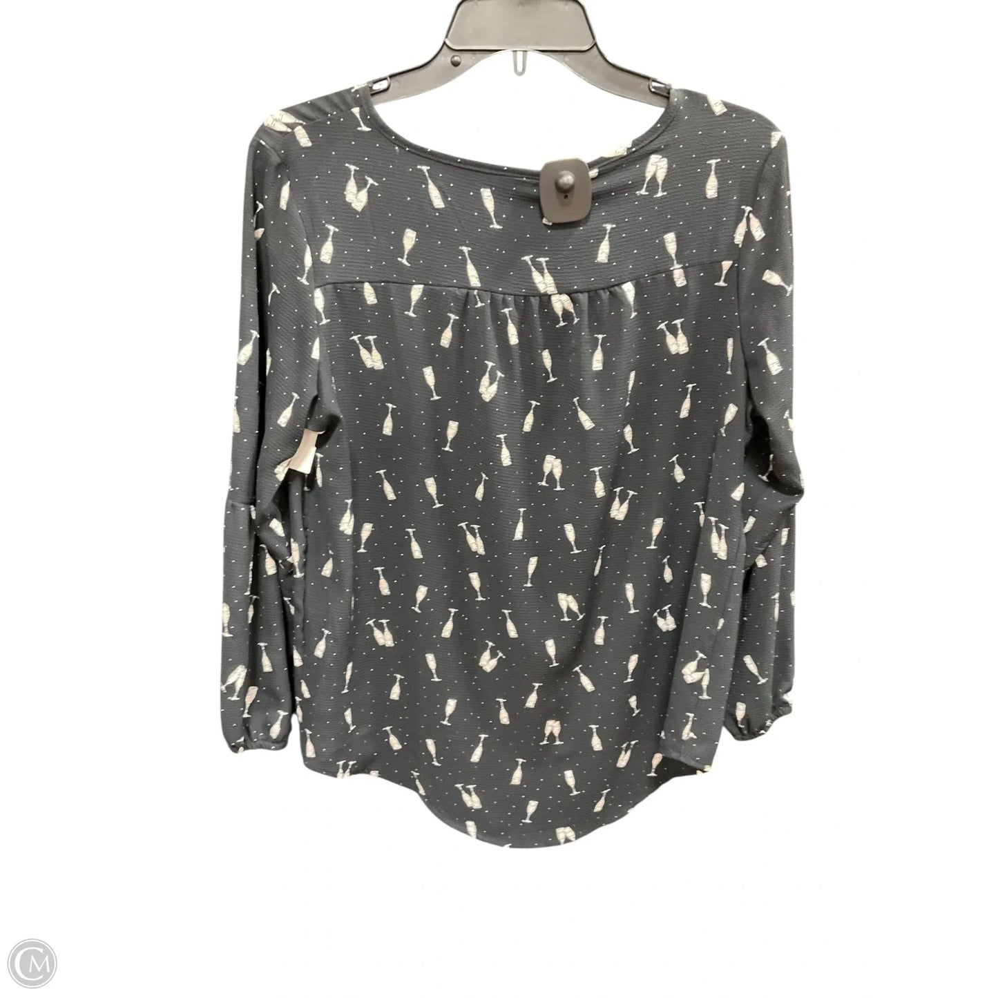 Top 3/4 Sleeve By Roz And Ali In Black, Size: M
