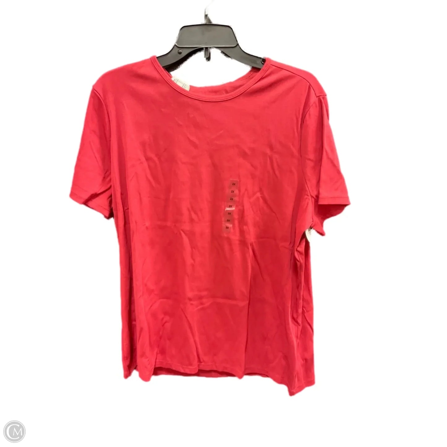 Top Short Sleeve Basic By Ralph Lauren Black Label In Red, Size: 2x
