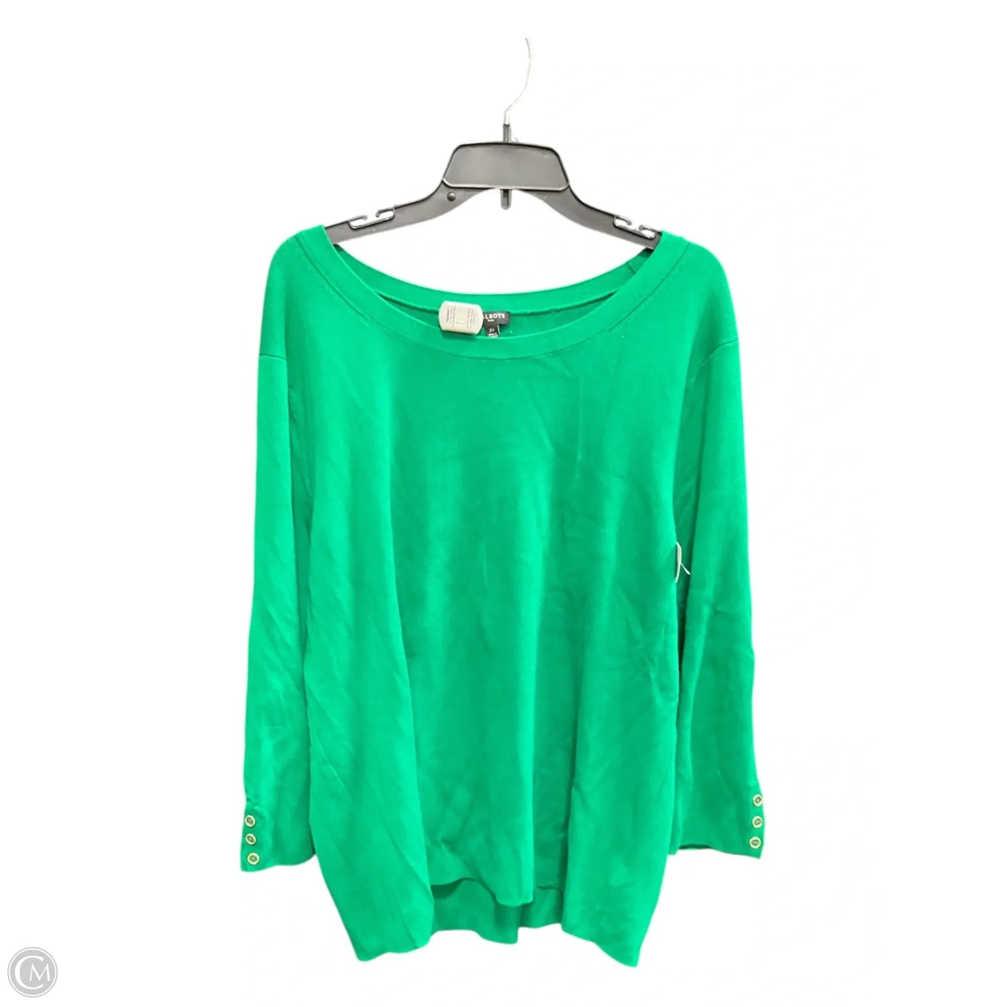 Sweater By Talbots In Green, Size: 3x