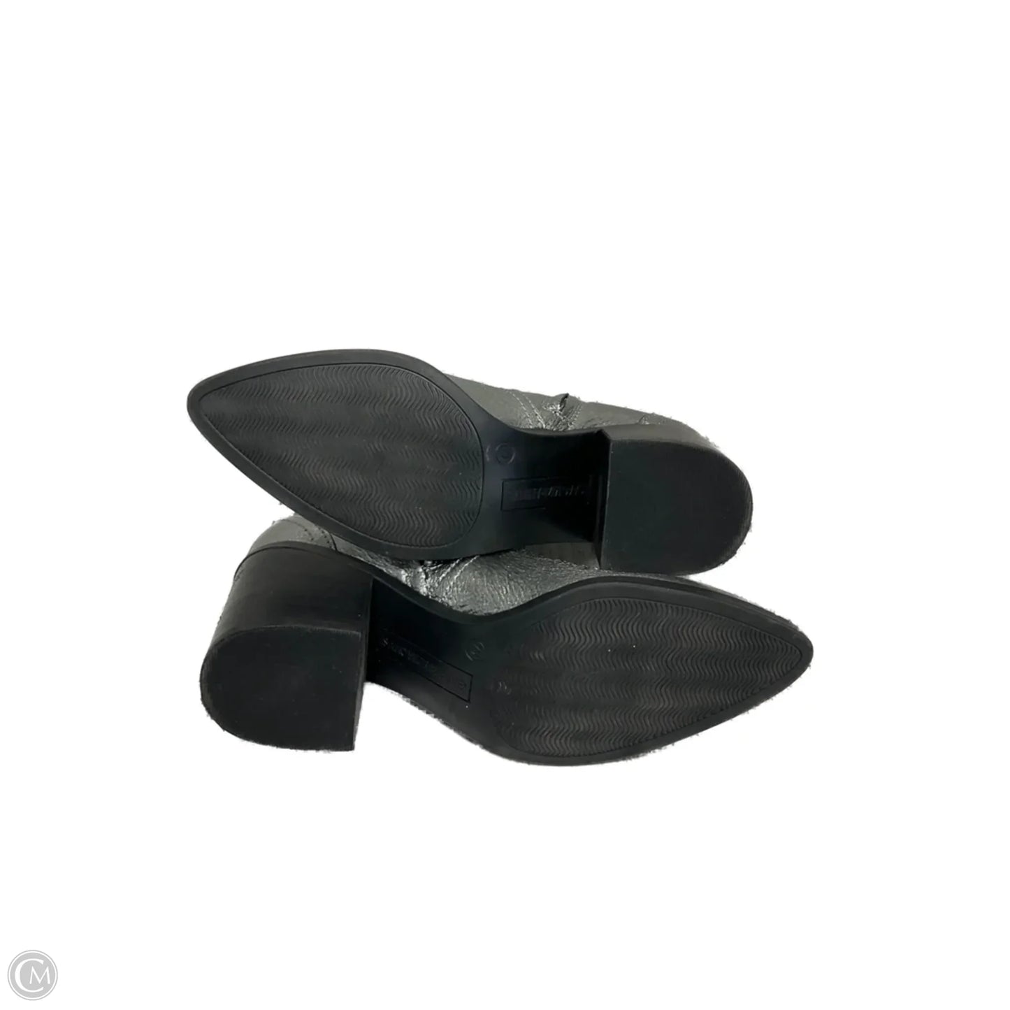 Boots Ankle Heels By Isaac Mizrahi In Silver, Size: 7