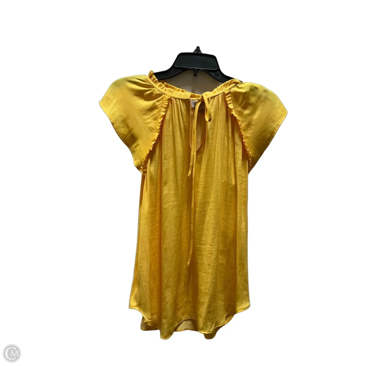 Top Short Sleeve By Loft In Yellow, Size: S