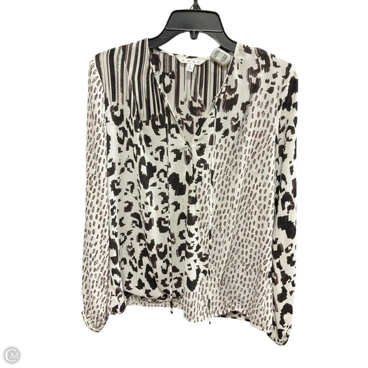 Top Long Sleeve By Cabi In Animal Print, Size: S