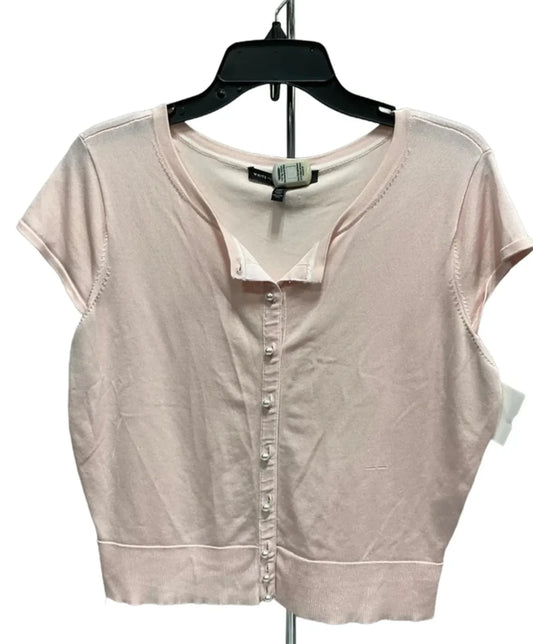 Top Short Sleeve By White House Black Market In Pink, Size: L