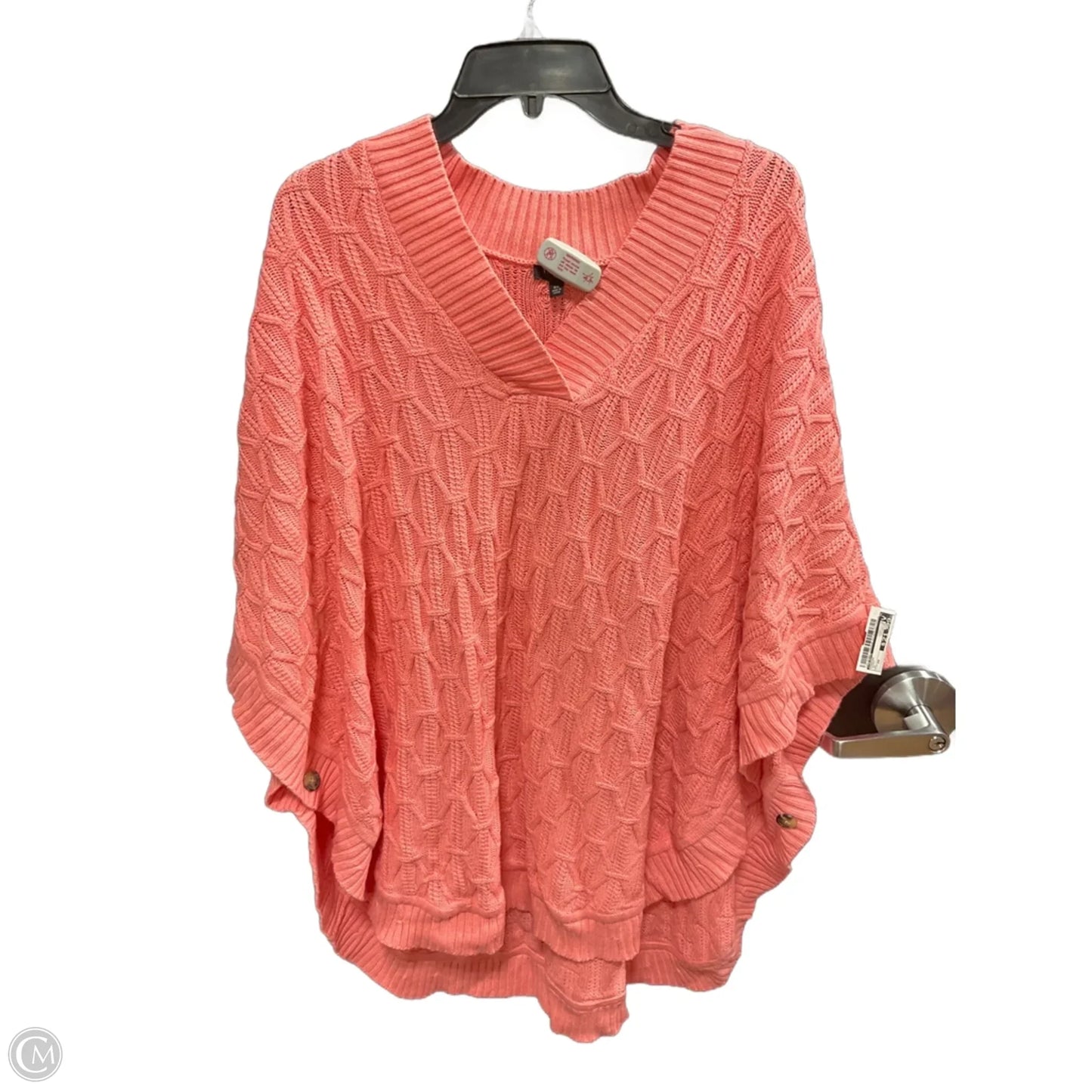Poncho By Talbots In Peach, Size: 2x